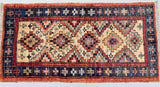 Door Mat Size Hand Knotted Afghan Royal Kazak Rug 102x51cm Sydney