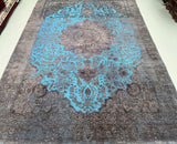 3.2x2.3m Vintage Persian Tabriz Rug