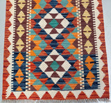 2m Afghan Aryana Kilim Hall Runner
