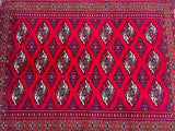 1.45x1.15m Antique Persian Turkoman Rug