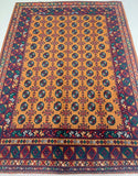 Full room size caramel tone handmade Afghan Dulatabad rug 280x203cm
