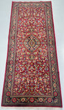 Lambs wool hand knotted vintage Persian Qum hall runner rug 203x88cm Perth