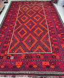 4.4x2.7m Vintage Afghan Meymaneh Kilim Rug