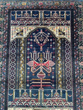 2x1.15m Vintage Balouchi Prayer Rug