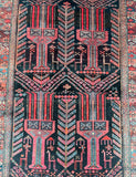 Antique Tribal Persian Zabol Rug 2.6x1.1m