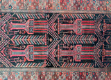 Antique Tribal Persian Zabol Rug 2.6x1.1m