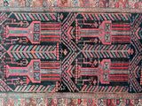 Antique Tribal Persian Zabol Rug 2.6x1.1m