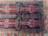 Antique Tribal Persian Zabol Rug 2.6x1.1m