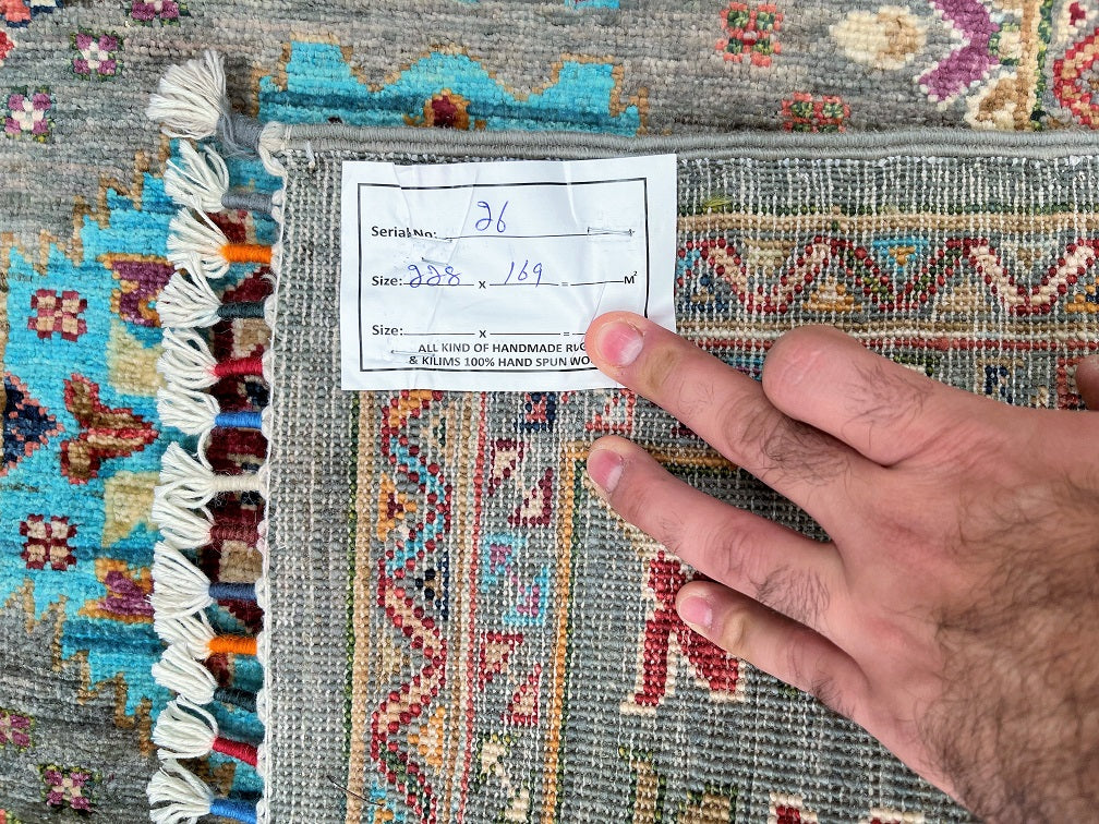 2.3x1.7m Afghan Super Kazak Rug