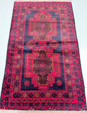 Vintage Afghan Balouchi Rug 1.5x0.9m