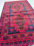 Vintage Afghan Balouchi Rug 1.5x0.9m