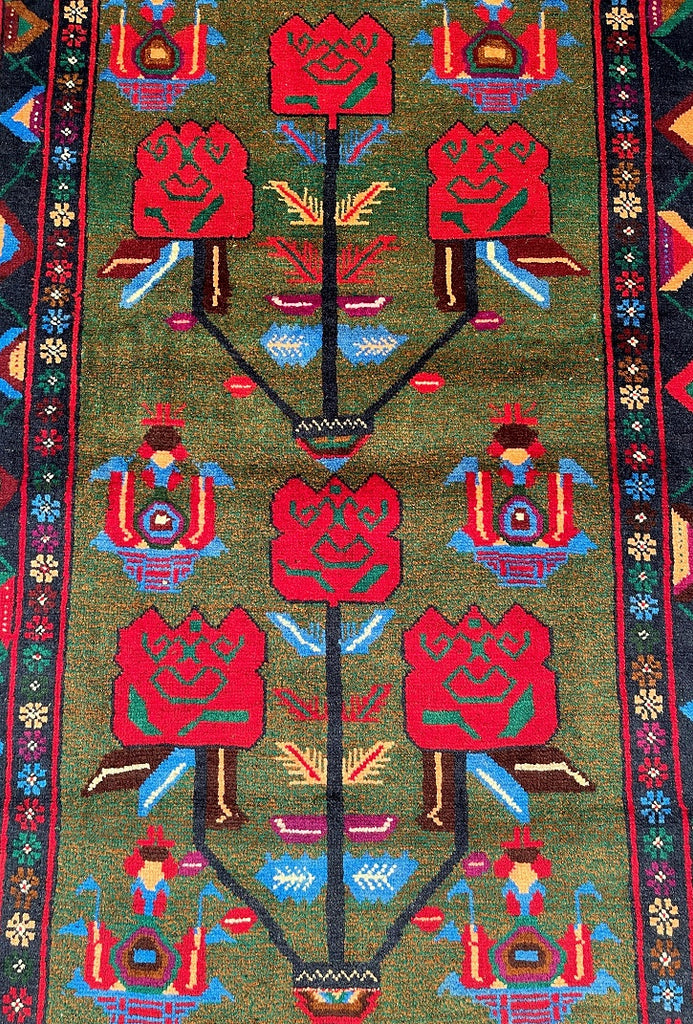 1.4x0.8m Tribal Afghan Balouchi Rug