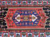 Tribal Persian Zanjan Rug 2x1.3m
