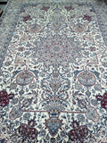 Extra large room size wool & silk handmade Persian Nain rug 4.6x3.2m Brisbane