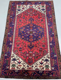Pure wool geometric design handmade tribal Persian Zanjan rug 208x135cm