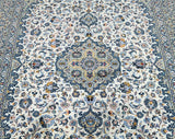 3.8x2.85m Antique Kashan Persian Rug Signed