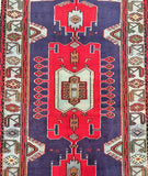 Pure wool tribal hand knotted Persian Zanjan rug 220x130cm For Australian Homes.