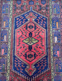 Authentic Handmade Village Persian Khamseh Rug 2.25x1.25m
