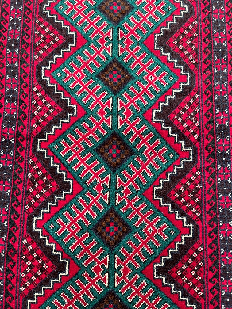1.5x0.8m Tribal Afghan Balouchi Rug