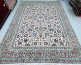 3.8x2.7m Beige Kashan Persian Rug
