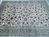 3.8x2.7m Beige Kashan Persian Rug
