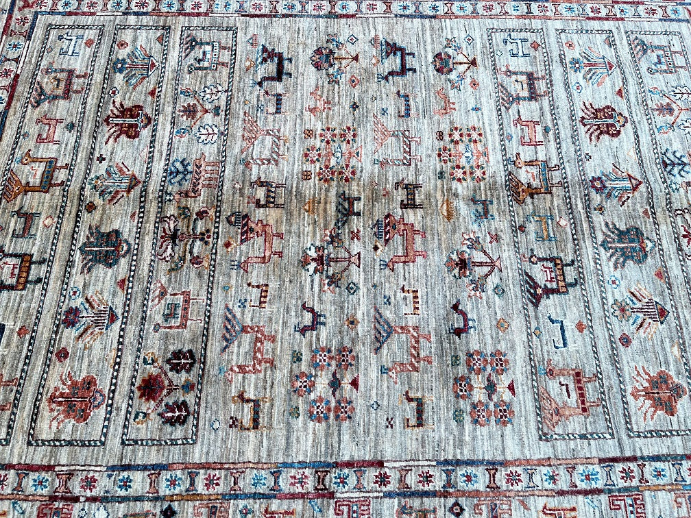 2.4x1.8m Afghan Royal Kazak Rug