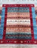 Stunning Room Size Hand Knotted Afghan Super Kazak Gabbeh Rug