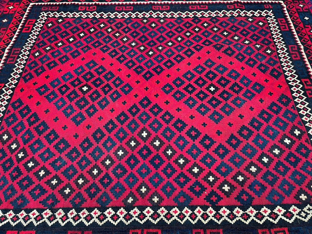 2.9x2.6m Afghan Meymaneh Kilim Rug