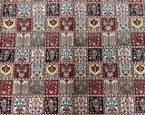 Fine square room size garden design handmade Persian Birjand rug 2x2m