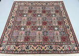 Superb Square Room Size Authentic Hand Knotted Persian Birjand Rug 2x2m For Perth Homes.