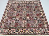 Superb square room size handmade Persian Birjand rug 2x2m