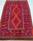 2.6x1.6m Afghan Meymaneh Kilim Rug