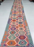 5m Boho Afghan Waziri Kilim Hall Runner
