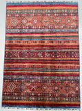 Shawl Design Afghan Super Kazak Rug 1.4x1m For Australian Homes.