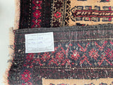 Vintage Afghan Balouchi Prayer Rug