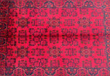 Tribal Afghan Kunduz Rug 1.5x1m