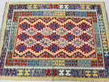 Decorative Hand Woven Boho Design Tribal Afghan Waziri Kilim Rug 2x1.5m At Persian Rug Warehouse WA in Perth.