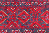 2.6m Pure wool hand woven tribal Afghan Mishwani hall runner rug