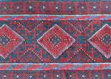 Hand Woven Afghan Balouchi Narrow Hall Runner Rug 254x63cm