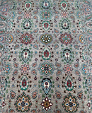 Stunning All over Floral Design Afghan Chobi Rug, Revival Of Art Deco Pattern With A Modern Twist.