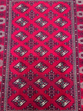 2.15x1.65m Vintage Persian Turkoman Rug