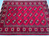 2.15x1.65m Vintage Persian Turkoman Rug