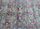 Colorful floral Afghan Chobi rug 