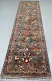 Certified Hand Knotted Afghan Chobi Hall Runner 297x80cm