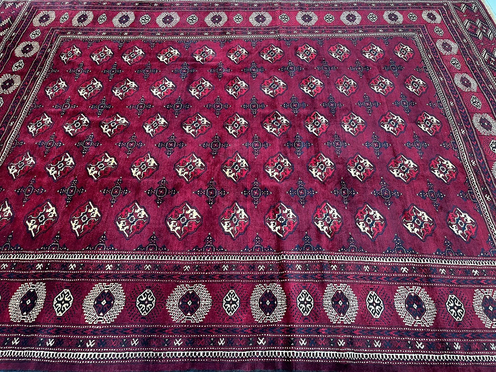 3.7x2.65m Persian Bokhara Turkoman Rug