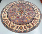 Round Afghan Kazak Rug 2.5x2.5m