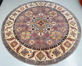 Round Afghan Kazak Rug 2.5x2.5m