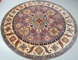 Round Afghan Kazak Rug 2.5x2.5m