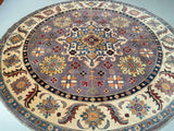 Round Afghan Kazak Rug 2.5x2.5m