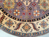Round Afghan Kazak Rug 2.5x2.5m